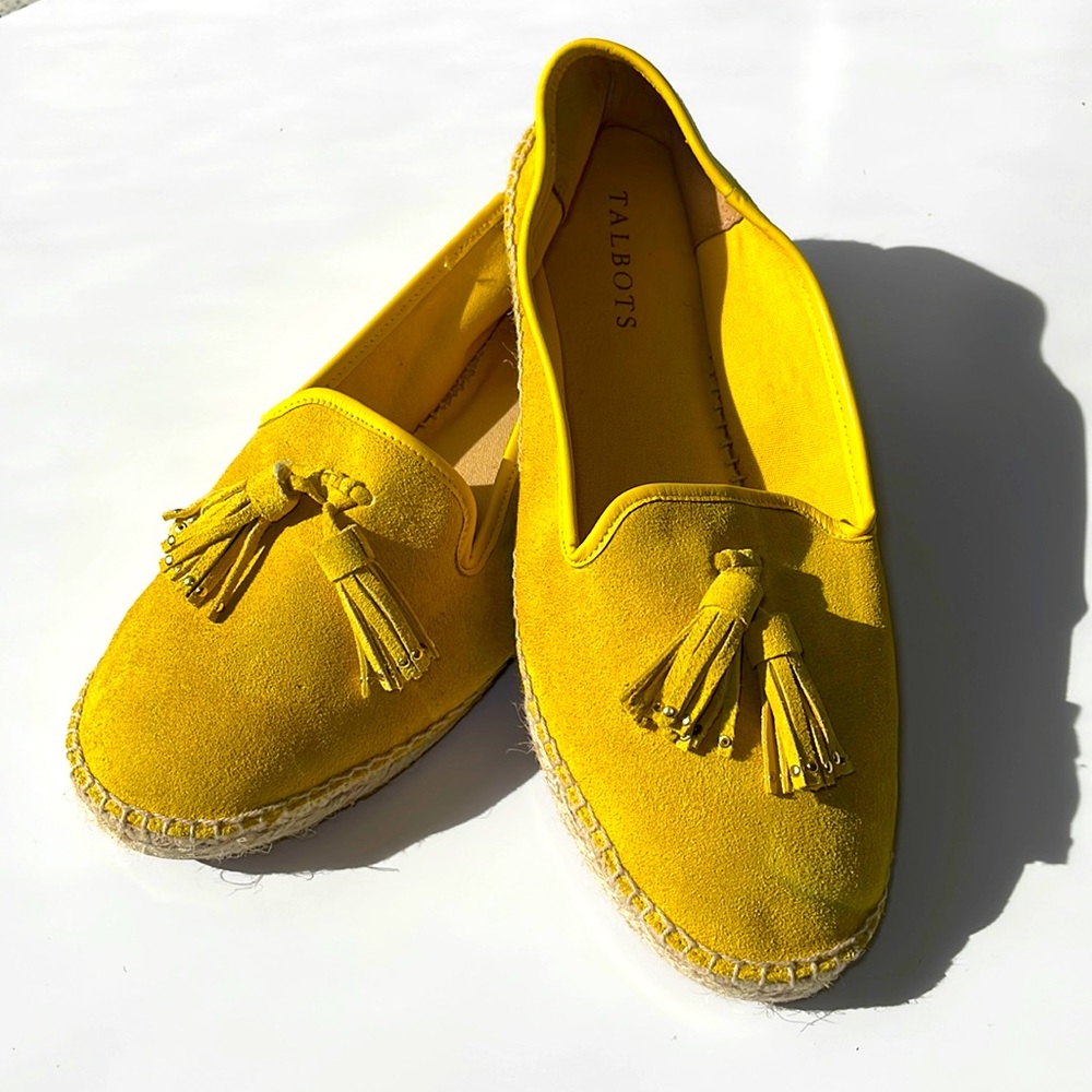 TALBOTS Suede Driving Shoes, Size 9